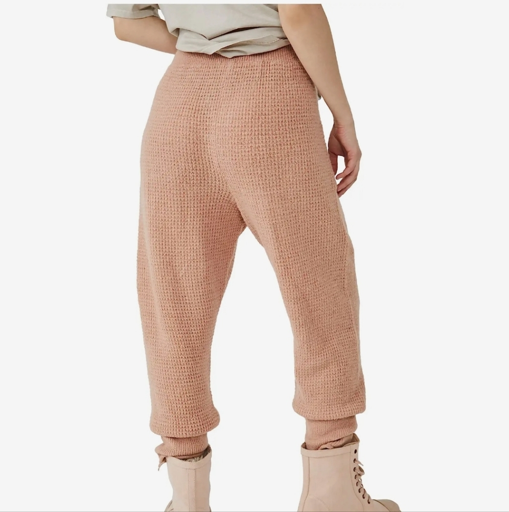 Free People C.O.Z.Y. Pants High Rise Relaxed Tapered Lounge Wear Jogger S NEW! - Picture 3 of 7